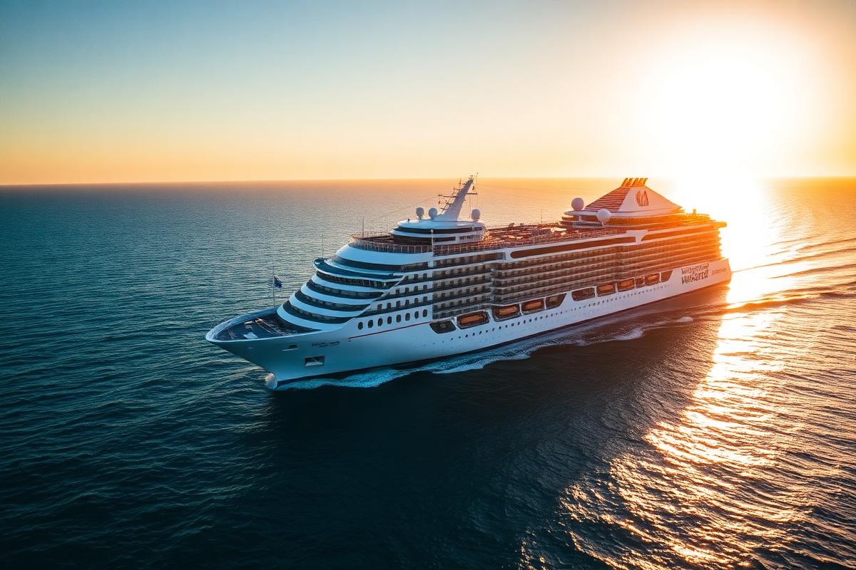 Crucero junto a una costa mediterránea